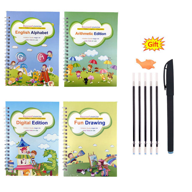 Children’s English Writing Practice Copybook – Fun Learning Stickers Included