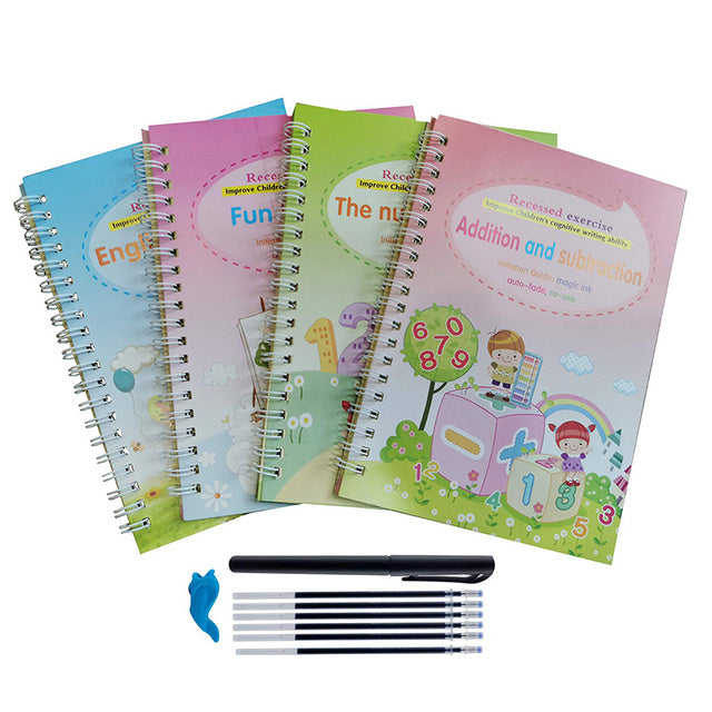 Children’s English Writing Practice Copybook – Fun Learning Stickers Included