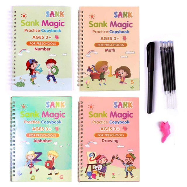 Children’s English Writing Practice Copybook – Fun Learning Stickers Included